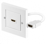 MicroConnect HDMI wall socket 1 port white 1080P, 3D. HDCP, High speed.
