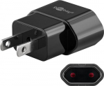Goobay 45344 toitepistiku adapter A tp, C tp (Europlug), must