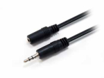 Equip Audiokabel 3.5mm-3.5mm St/Bu 2.50m must, poletkkpakis
