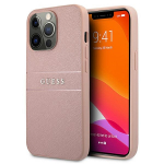 GUESS GUHCP13XPSASBPI iPhone 13 Pro Max 6.7" rowy/pink kvakott Saffiano Stripe