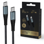 Extralink SMART LIFE KABEL 60W, USB-C kuni USB-C 120CM, PVC, 5V 2.4A/3A, HALLILINE