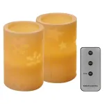 EMOS LED-dekoratsioon 2 vaxknalat, 12,5 cm, 2 AA, juhtimisseade, taimer