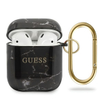 GUESS GUACA2TPUMABK AirPods 1/2 kate tarna/must Marmorikollektsioon