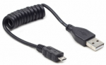 Gembird USB kabel, meesmrk - MicroUSB meesmrk, 0,6m, must, koobas