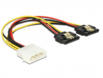 Delock Stromkabel Molex 4pin - 2x SATA 15pin St/Bus 0.20m