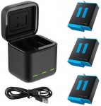 Telesin Fast Charger for GoPro Hero 9 / Hero 10 + 3 batteries
