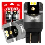 Amio LED CANBUS PRO seeria 7443 W21/5W 4x3030 SMD Valge 12/24V -03591