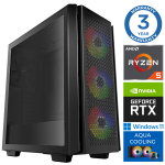 INTOP AQUA Ryzen 5 7600X 64GB DDR5 500GB SSD M.2 NVME RTX 5060 8GB WIN11 Pro