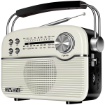 SVEN Klar SRP-500, valge (3W, Bluetooth, FM/AM/SW, USB, microSD, AUX, aku)