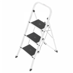 Folding stepladder K40 BasicLine / steel / 3 steps safety handle 4007126017208