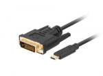LANBERG CA-CMDV-10CU-0030-BK videojuhe adapter 3 m USB Type-C DVI-D must