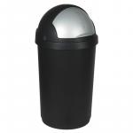 Bullet 50L black|silver waste bucket