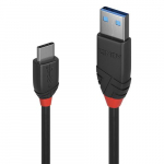 Lindy USB 3.1 kabel, tp C/A, musta rida, M/M, 0,15m