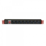 Techly 8 toitu 3m 250V/16A toob 19" Rack 1U lahti