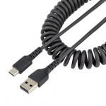 StarTech.com 20in (50cm) USB A kuni C laadimiskaabel, heliskujuline tugevdatud kiire laadimisega ja snkroniseerimisega, krgekvaliteediline USB 2.0 A kuni USB Type-C kaabel, vastupidav aramiidist kiust, kindel isast-isasse USB-kaabel