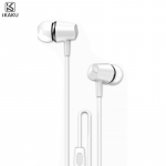 iKaku KSC-136 Sanjiao in-ear-muusika- ja kneheadset, 3,5 mm pistik, 1,2 m juhe mikrofoniga ja juhtsidaga, valge