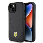 FERRARI FEHMP15SPTEK iPhone 15 / 14 / 13 6.1" tarny/must hardcase Carbon Metal Logo MagSafe