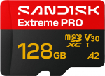 SANDISK 128 GB Extreme PRO UHS-I U3 V30 microSDXC mlukaart (SDSQXCJ-128G-GS6MA)