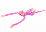 LEAN Toys Plush Monkey Mascot with Sound, Pink 60 cm