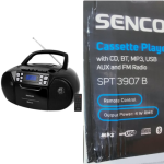 Sencor SPT 3907 B KASSETIPLIK WITH CD, FM, Bluetooth (Kahjustatud pakend)