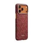 PITAKA Ultra-like lemkinnitus, Monogram-Kuld/Punane - iPhone 17 Pro