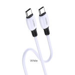 iKaku KSC-951 PD60W silikoonist kiirelaadimiskaabel Type-C Type-C, valge