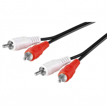 Goobay Kabel StereoCinch - StereoCinch (must, 1,5 meetrit)