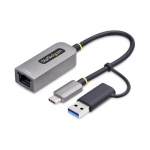 StarTech.com USB-C Etherneti adapteriga USB-A adapter, 10/100/1000Mbps, USB 3.0 Etherneti vrgu adapter, 6t/15cm pikk kinnituskaabel, USB GbE adapter