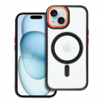 COLOR EDGE MAG COVER lemine kate, hilduv MagSafe'iga IPHONE 15 jaoks, must kuldne