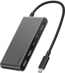 BELKIN Connect 5-in-1 USB-C Hub kahega USB-C-portiga, hbedavrviline (AVC022hqSGY)