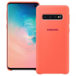 Samsung Galaxy S10 Silky and Soft-touch Silicone Cover Berry Pink