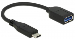 Delock USB 3.1 Gen 2 Type-C/Typ-A USB kaabel 0,1 m USB C USB A Must