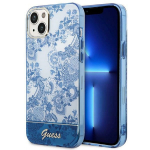 GUESS GUHCP14MHGPLHB iPhone 14 Plus / 15 Plus 6.7" niebieski/sinine kvakaaneline korpus Porcelain Collection