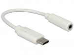 Delock 65913 helikaabel 0,14 m 3,5mm USB valge