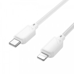 USB-C kaabel Lightning'i hendusega Hoco PD 27W 1 m valge X113