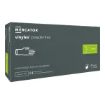 Mercator Cimdi vinl VINYLEX, pulberivaba, l transparente, S-suurus, 100tk