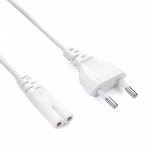 HQ toitekaabel EU pistmest C7 pistmesse 0,60m Valge