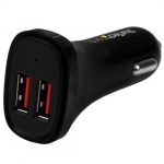 StarTech.com Duaalport USB autokaarikond - 24W/4.8A - Must