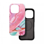IPhone 15 PRO MAX mbris Forcell F-Protect Mirage, hildub Magsafe'iga, pink marmor