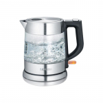 Severin Glas-Wasserkocher WK 3468 (edelstahl (gebrstet)/schwarz, 1 Liter)