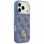 GUESS Etui 4G Strass Logo MagSafe sinine iPhone 17 Pro jaoks