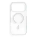 IPhone 17 Pro Max / 18 Pro Max jaoks kandetmbe / Drop Glue vrviline srmekaitmega Mag-kate, hitub MagSafe, valge