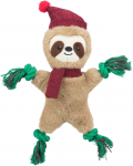 Christmas toy - Trixie Xmas sloth, plush|rope, 30 cm