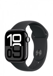 APPLE Watch Series 10 GPS + Cellular Jet Black Aluminium, must spordirihm M/L, MWX73QF/A, 42mm