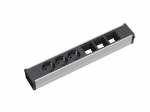 Bachmann CONI 3xSchuko AND 3xEmpty Power strip - ALU -