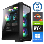 INTOP Ryzen 7 5700X 16GB 250SSD RTX3050 6GB W11Home
