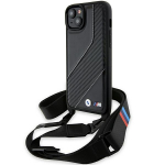 BMW BMHCP15M23PSCCK iPhone 15 Plus / 14 Plus 6.7" tarna/must kvakott M Edition Carbon Stripe AND Strap