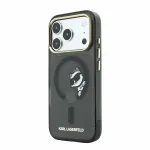 Karl Lagerfeld IML Choupette Peekaboo Magsafe-disainiga leminekuju iPhone 18 Pro jaoks, must