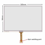 Touch Screen CH0039 4-Pin Touch 4.3-inch Touch for Car GPS Navigation MP4 MP5 Size 105x64mm