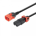 MicroConnect Powercord C14 IEC Lock+ Dual Locking - C15 IEC Lock+ black